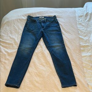 Madewell Blue 9” High-Rise Skinny Jeans